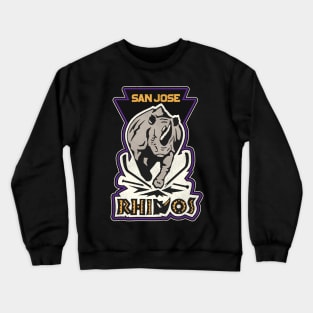 Defunct San Jose Rhinos Roller Hockey Crewneck Sweatshirt